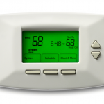 close up digital thermostat
