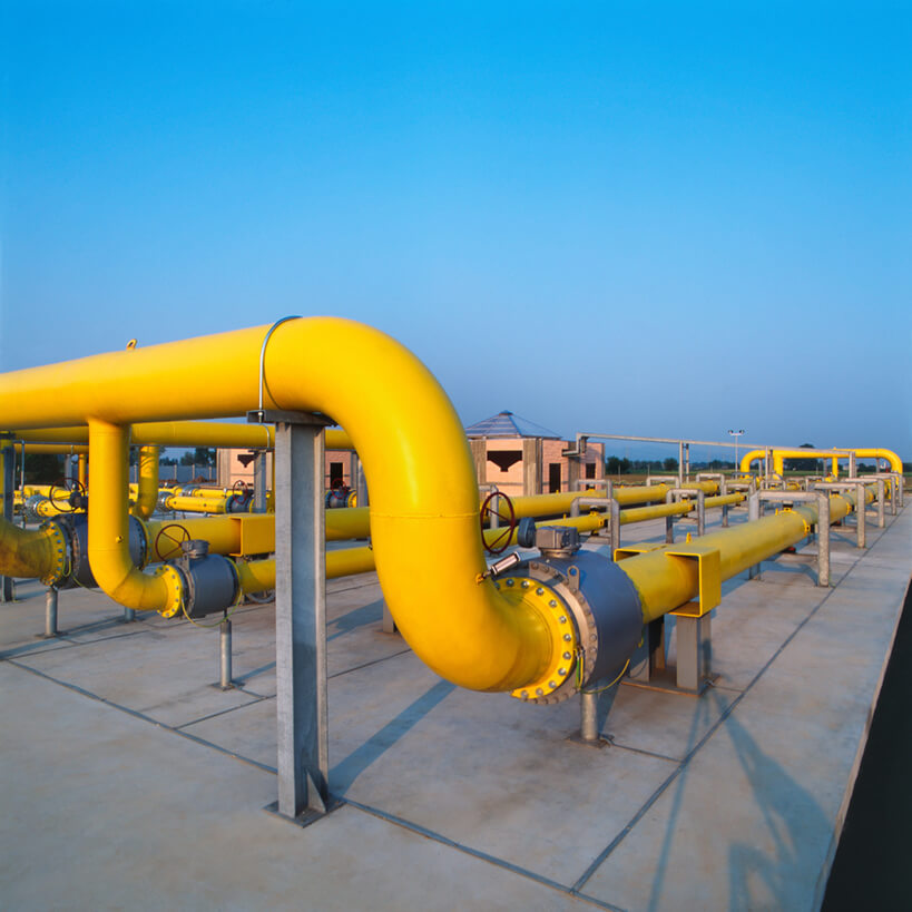 yellow gas pipelines